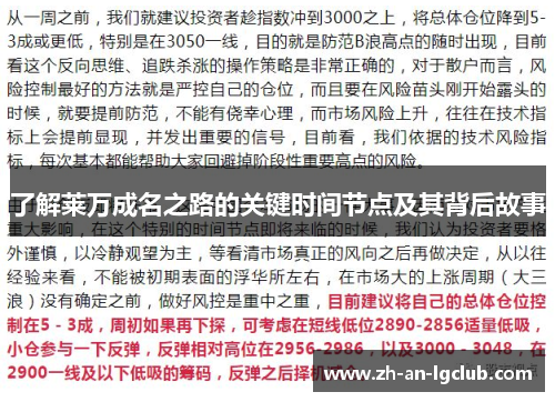 了解莱万成名之路的关键时间节点及其背后故事 了解莱万成名之路的关键时间节点及其背后故事
